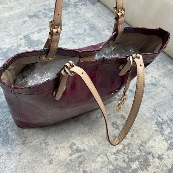 MICHAEL Michael Kors Jet Set Patent Leather Peony Tote Bag Logo DIY - Picture 14 of 16